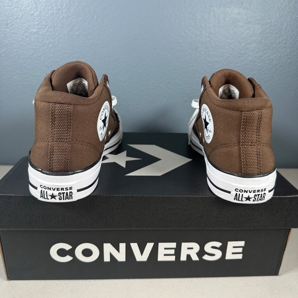Converse Malden Street Mid‎ Grounded Brown White Sneakers Mens 8 Womens 10 - Picture 6 of 8